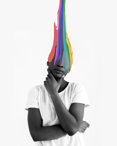 Woman & Rainbow Colors