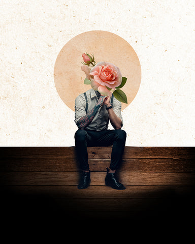 Pink Rose Collage