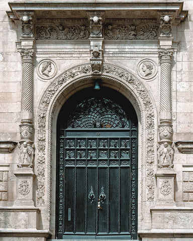 Red Limestone Decorated Gate