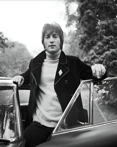 John Lennon in Car