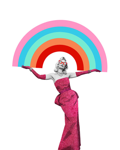 Elegant Woman & Rainbow