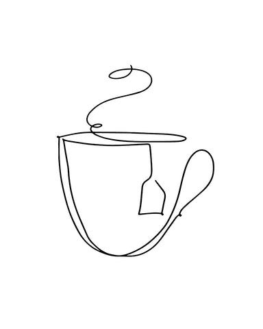 Continuous Line Tea Cup No1