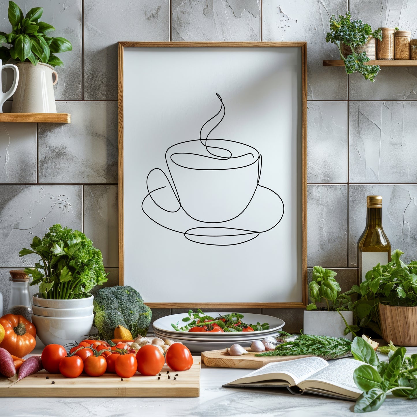 One Line Coffee Cup No1