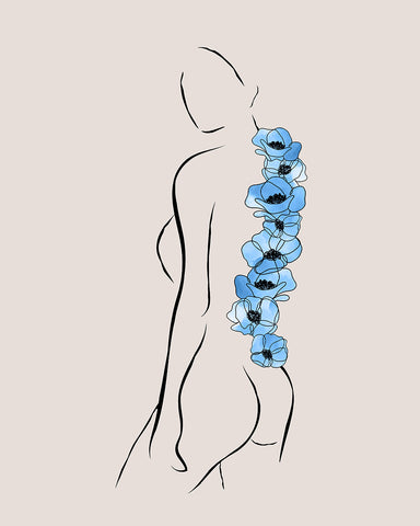 Floral Lady Outline No4
