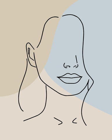 Boho Lady Face Outline No5