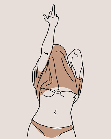 Woman Middle Finger No4