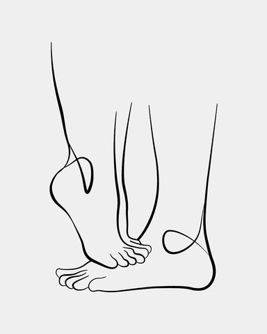 Couple's Feet Outline