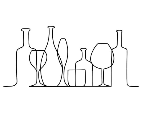 Alcohol Drinks Line Art No3