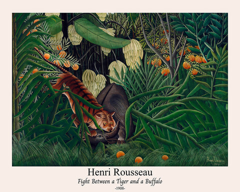 Henri Rousseau - Tiger & Buffalo No1