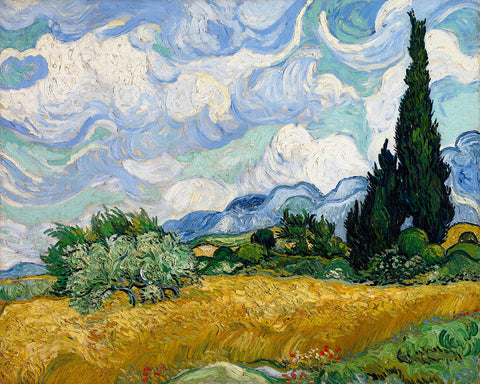 Van Gogh - Wheat Field with Cypresses No4