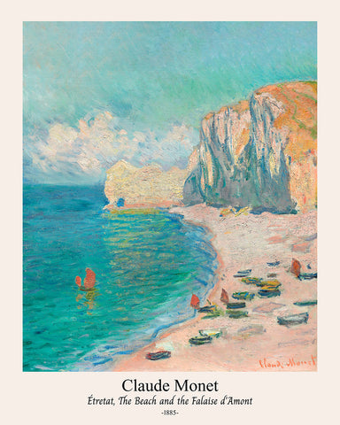 Claude Monet - Beach & Falaise d'Amont