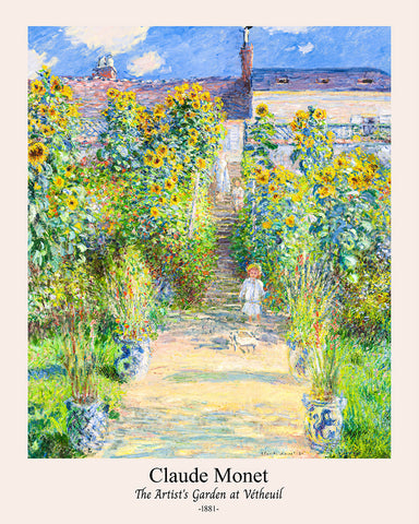 Claude Monet - Artist's Garden at Vetheuil No1