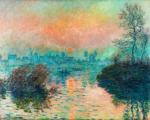 Claude Monet - Sunset on the Siene