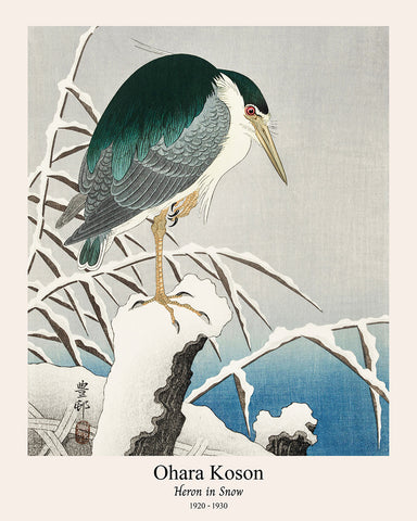 Ohara Koson - Heron in Snow
