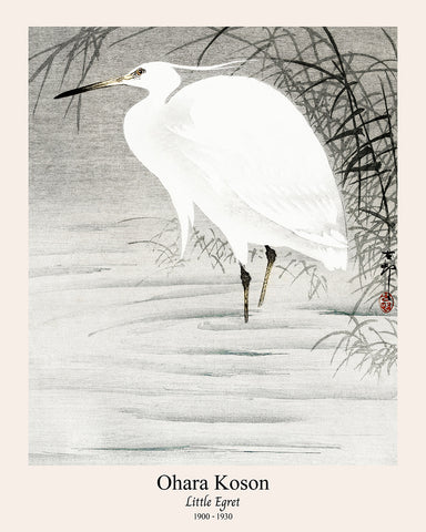 Ohara Koson - Little Egret No1