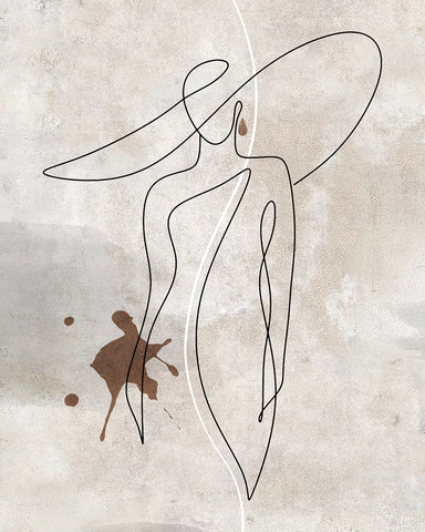 Elegant Woman Line Art