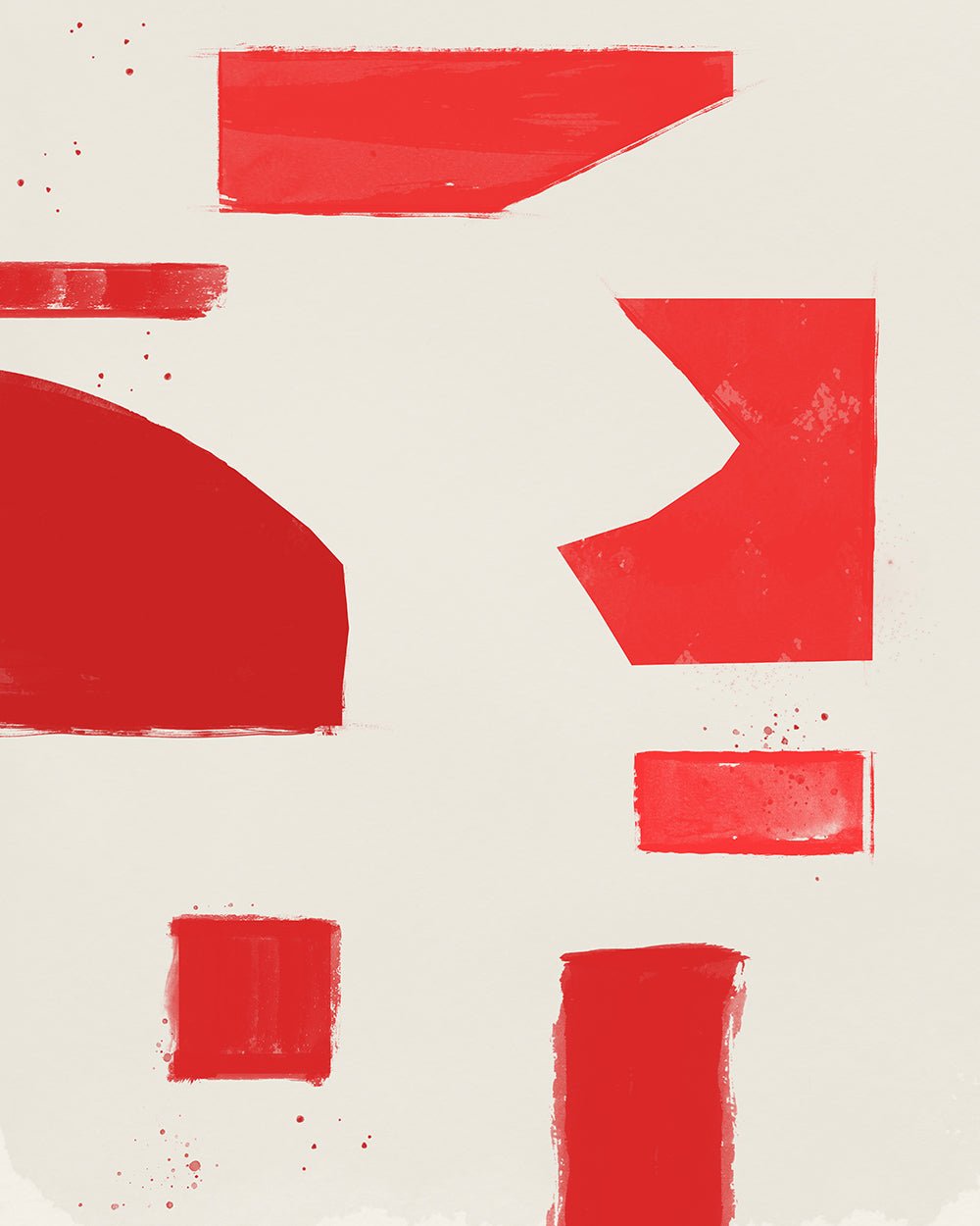 Red Block Shapes – Poster Master