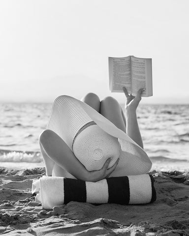 Woman Reading at the Beach