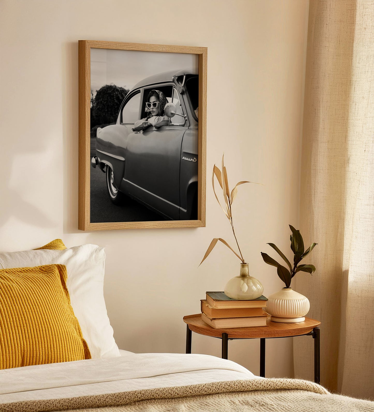 Woman in Classic Car