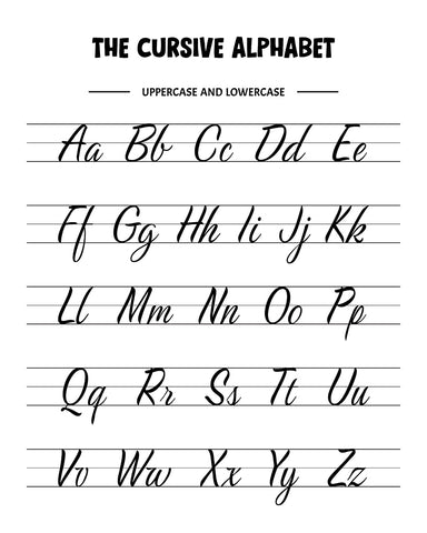 The Cursive Alphabet