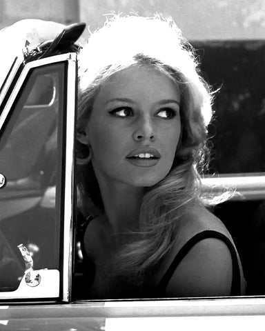 Brigitte in Classic Car