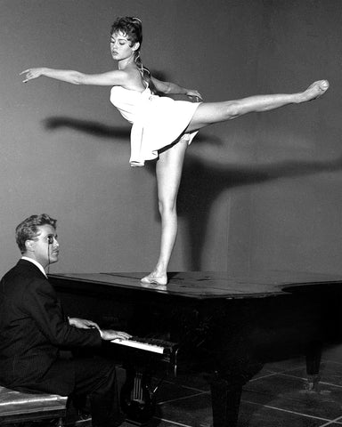 Brigitte Dancing on Piano