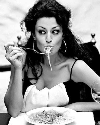 Sophia Eating Spaghetti