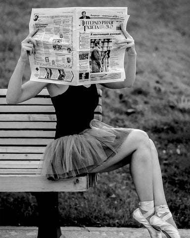 Ballet Dancer Reading