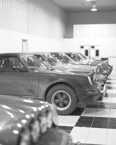 Cars Parked in Garage