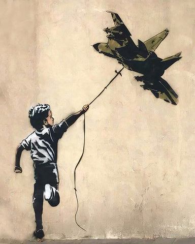 Playing with Jetfighter Kite
