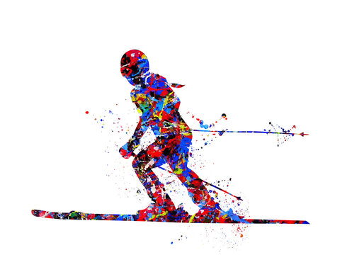 Watercolor Ski No1