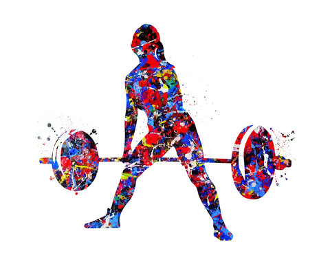 Watercolor Weightlifting No1