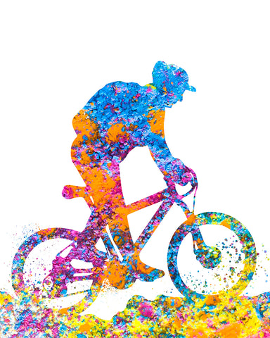 Watercolor Cyclist No1