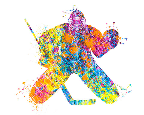 Watercolor Hockey