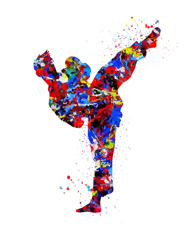 Watercolor Martial Arts No3