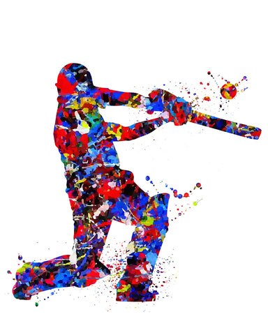 Watercolor Baseball