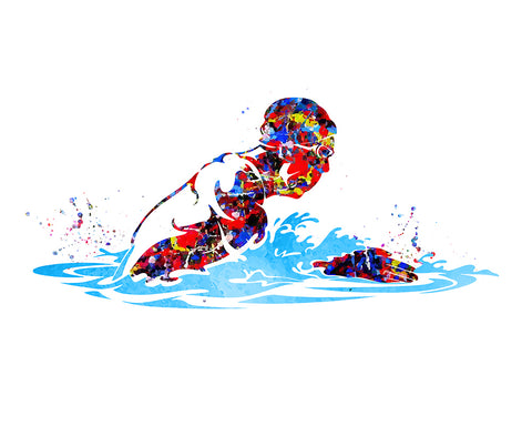Watercolor Swimmer