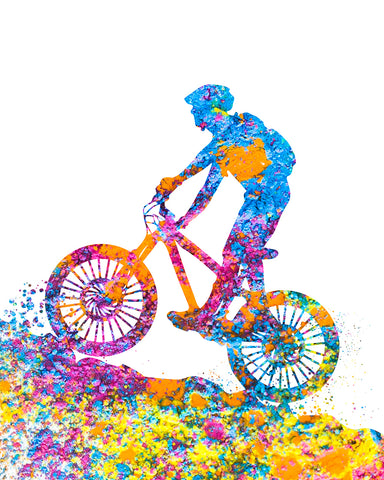 Watercolor Biking
