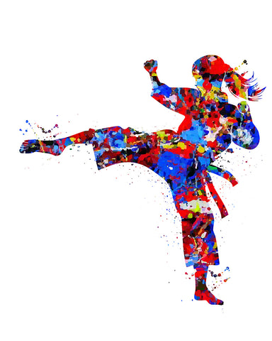 Watercolor Martial Arts No2