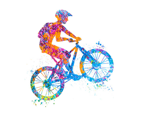 Watercolor Cyclist No2