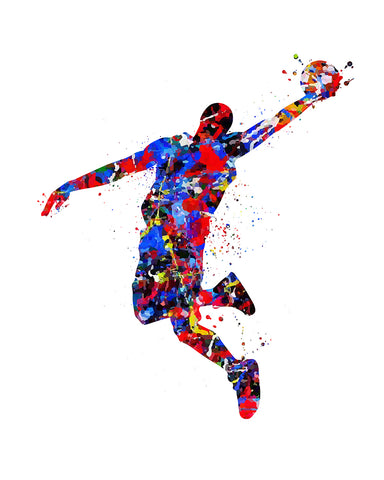 Watercolor Basketball No2