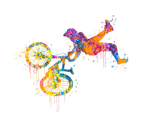 Watercolor Cyclist No3