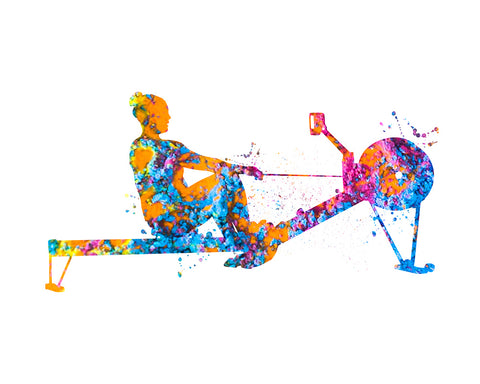 Watercolor Rowing