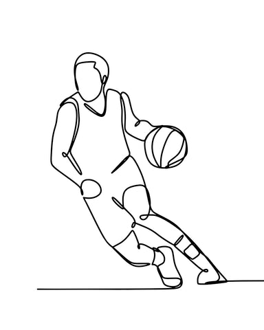 Basketball Line Art