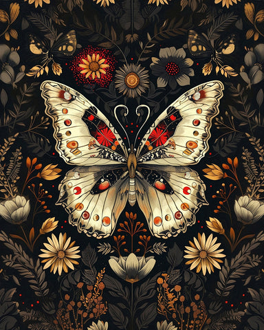 Butterfly & Flowers No2