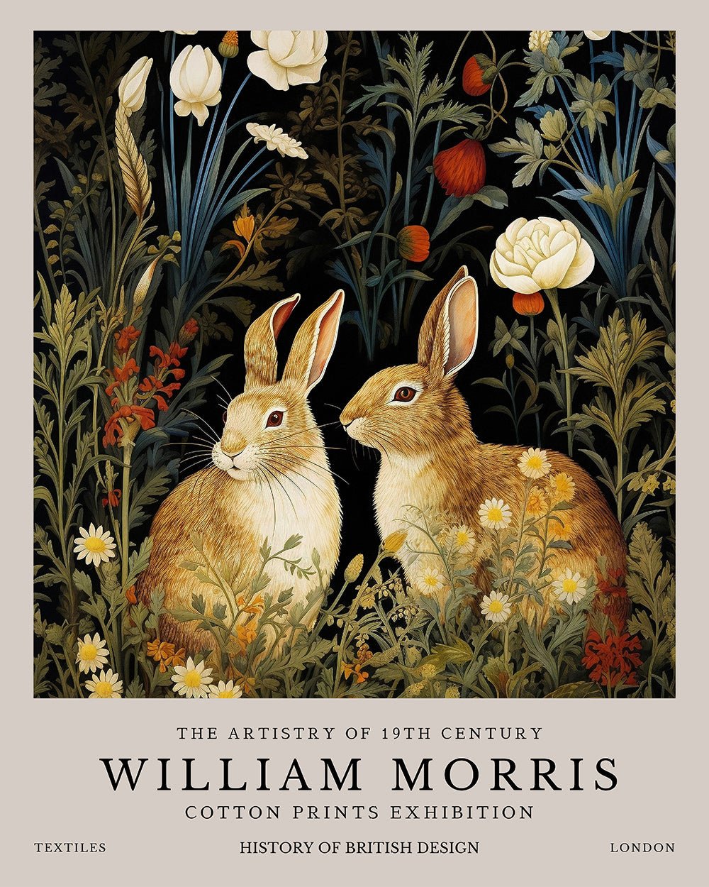 William Morris - Rabbit Couple – Poster Master