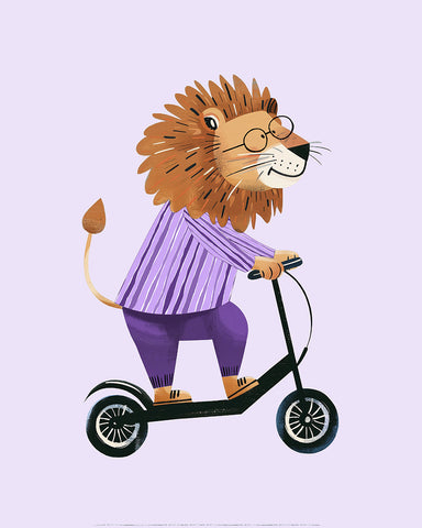 Lion on Scooter