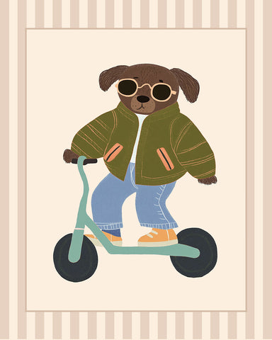 Dog on Scooter