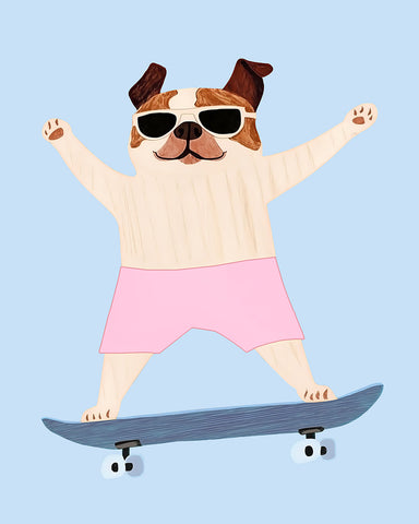 Skateboarding Dog