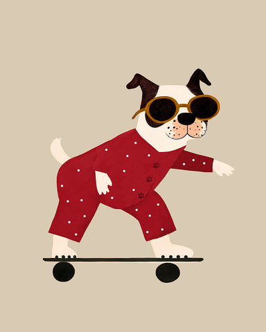 Skateboarding Dog No2